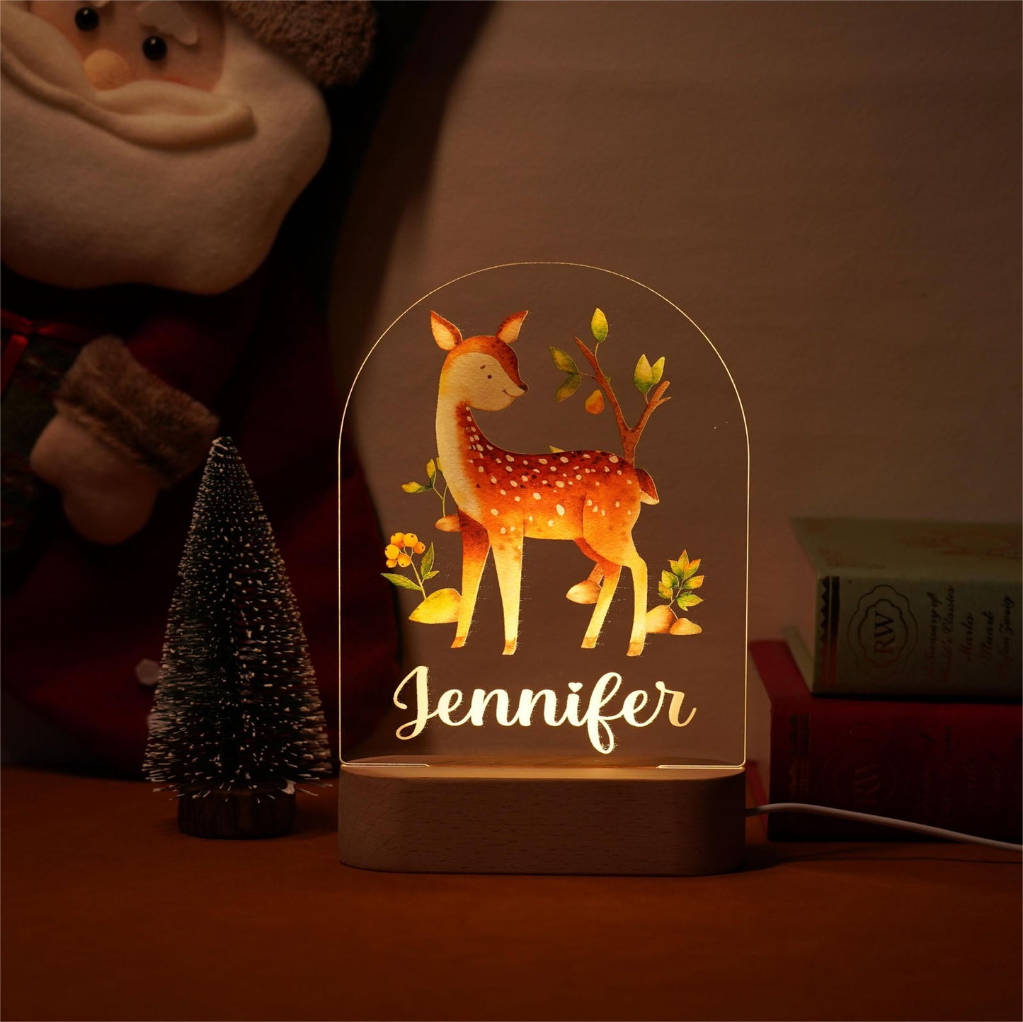Lampe Personnalisée Bébé - Cerf - lit-de-bebe
