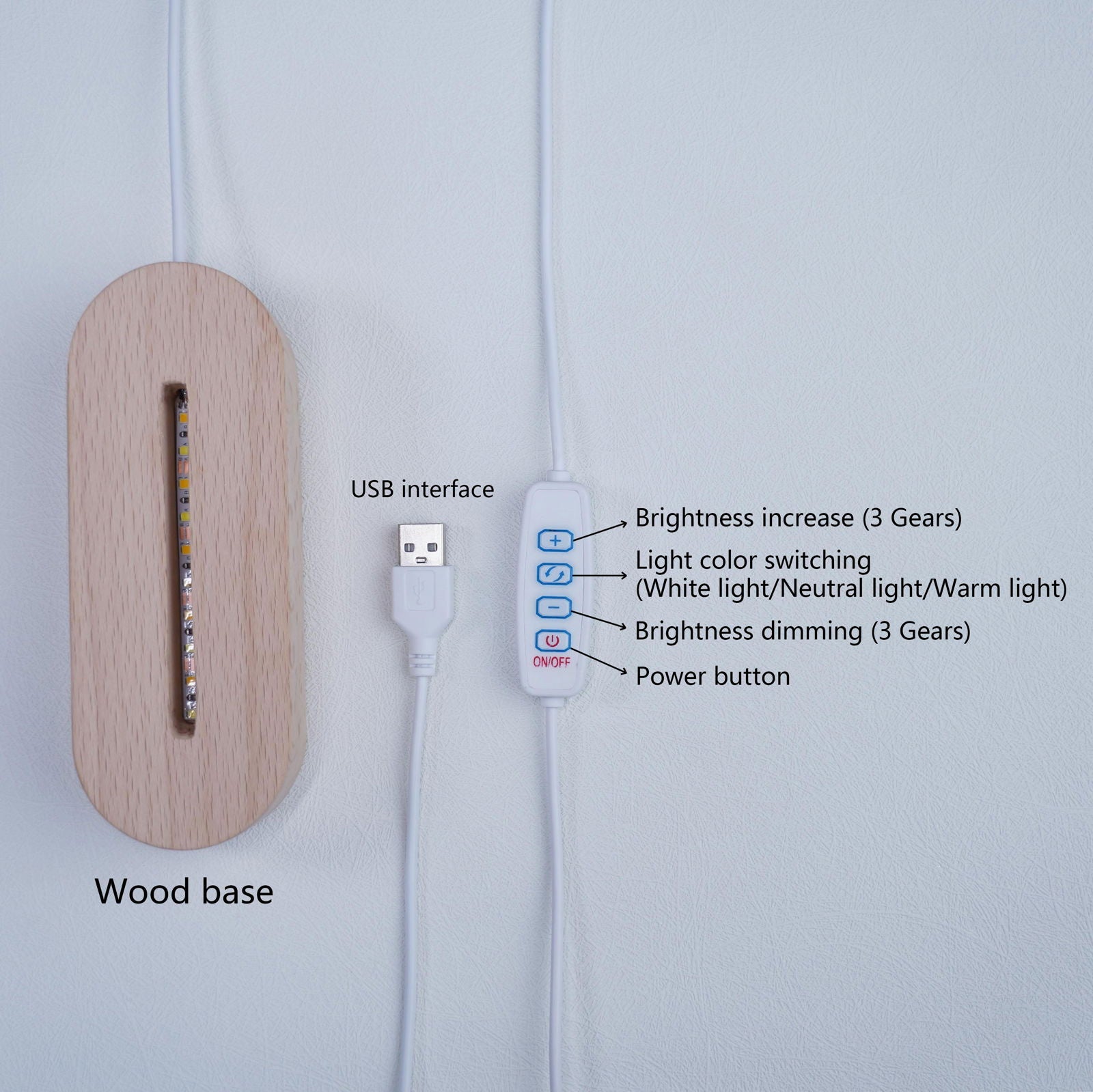 Lampe Personnalisée Bébé - Arc en Ciel - lit-de-bebe