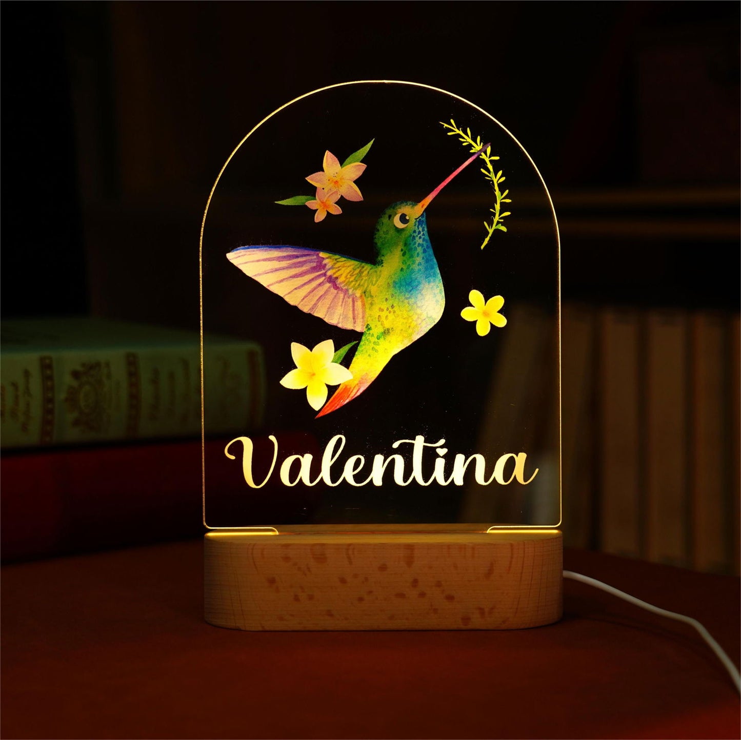 Lampe Personnalisée Bébé - Colibri - lit-de-bebe