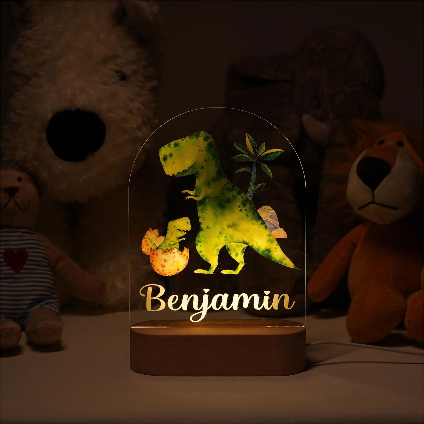 Lampe Personnalisée Bébé - Dinosaure - lit-de-bebe