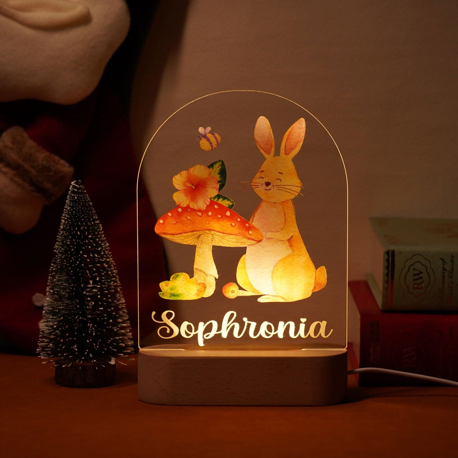 Lampe Personnalisée Bébé - Lapin - lit-de-bebe