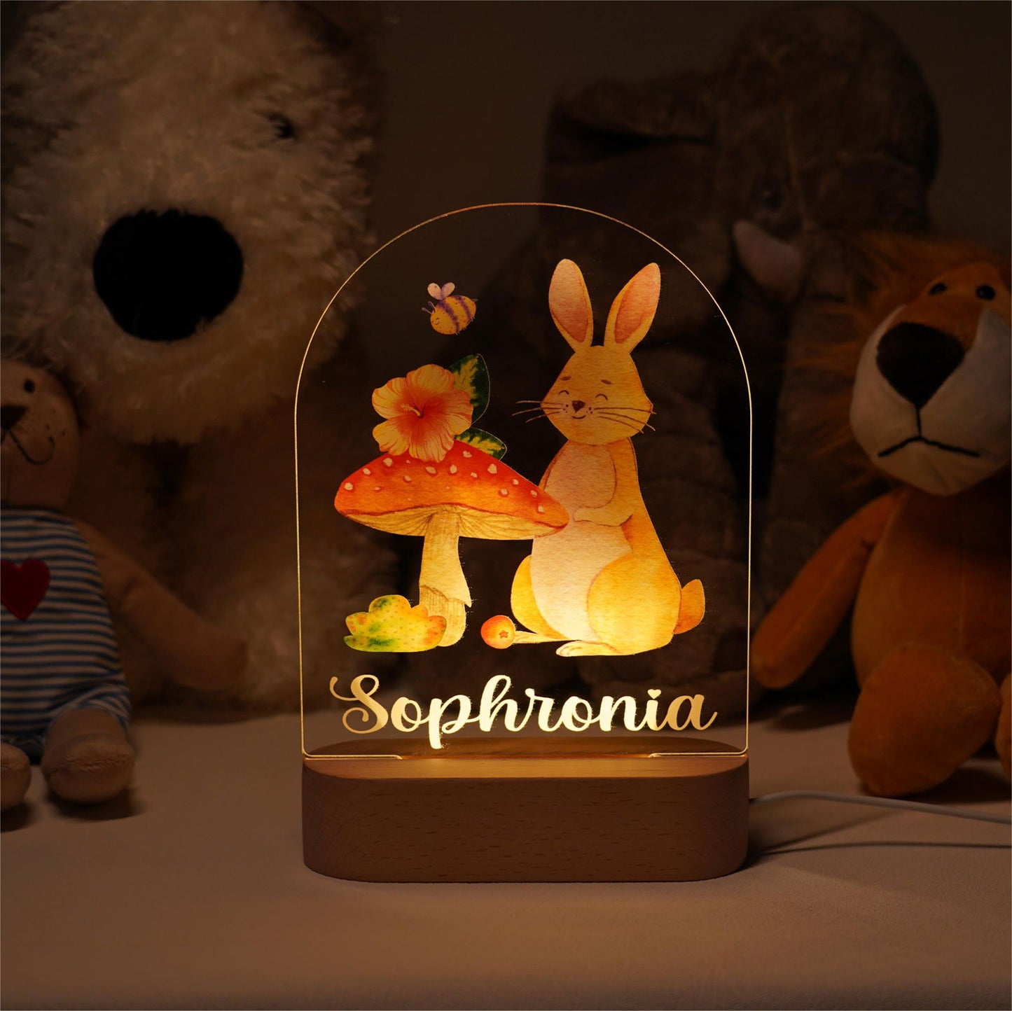 Lampe Personnalisée Bébé - Lapin - lit-de-bebe