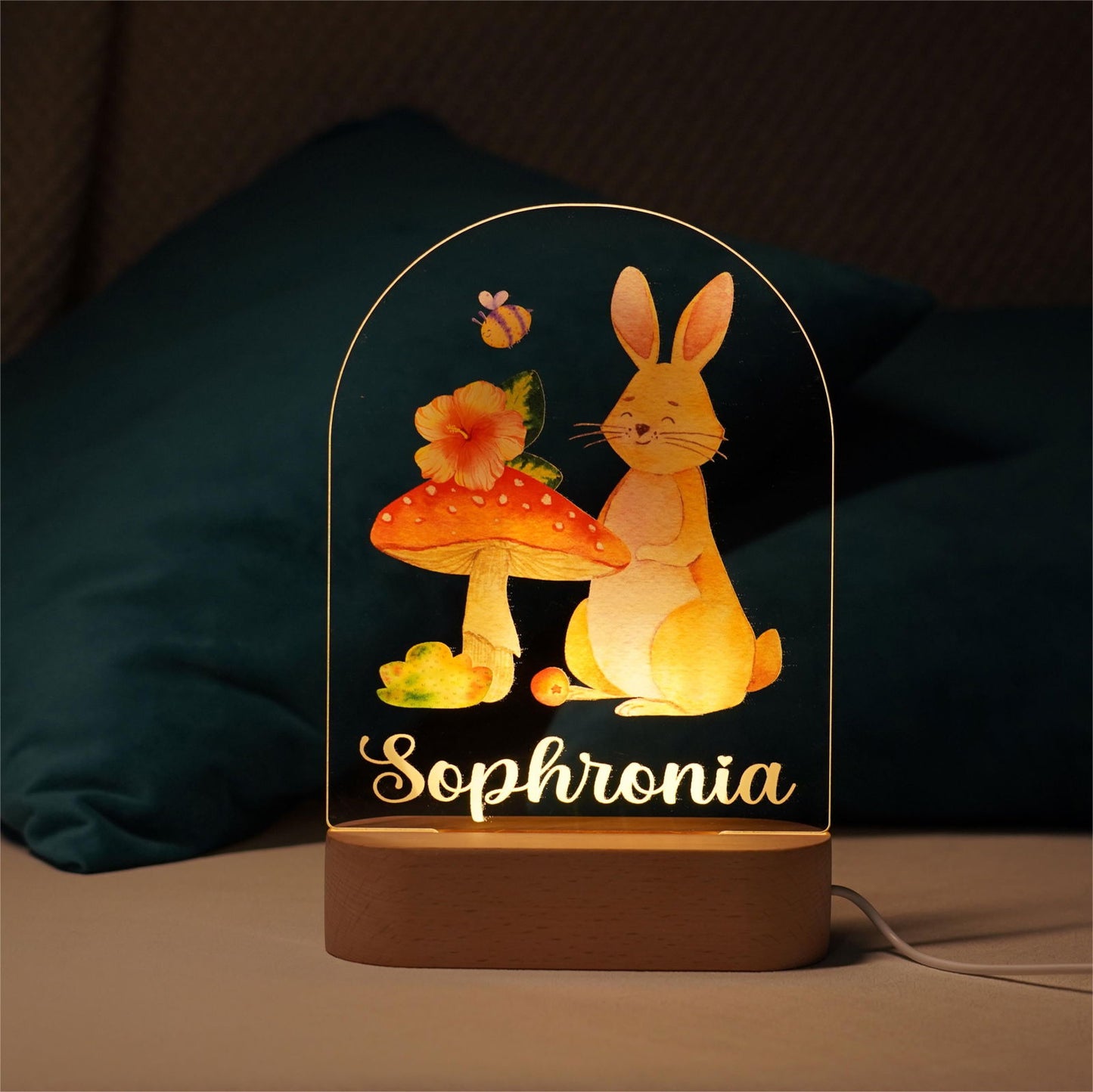 Lampe Personnalisée Bébé - Lapin - lit-de-bebe