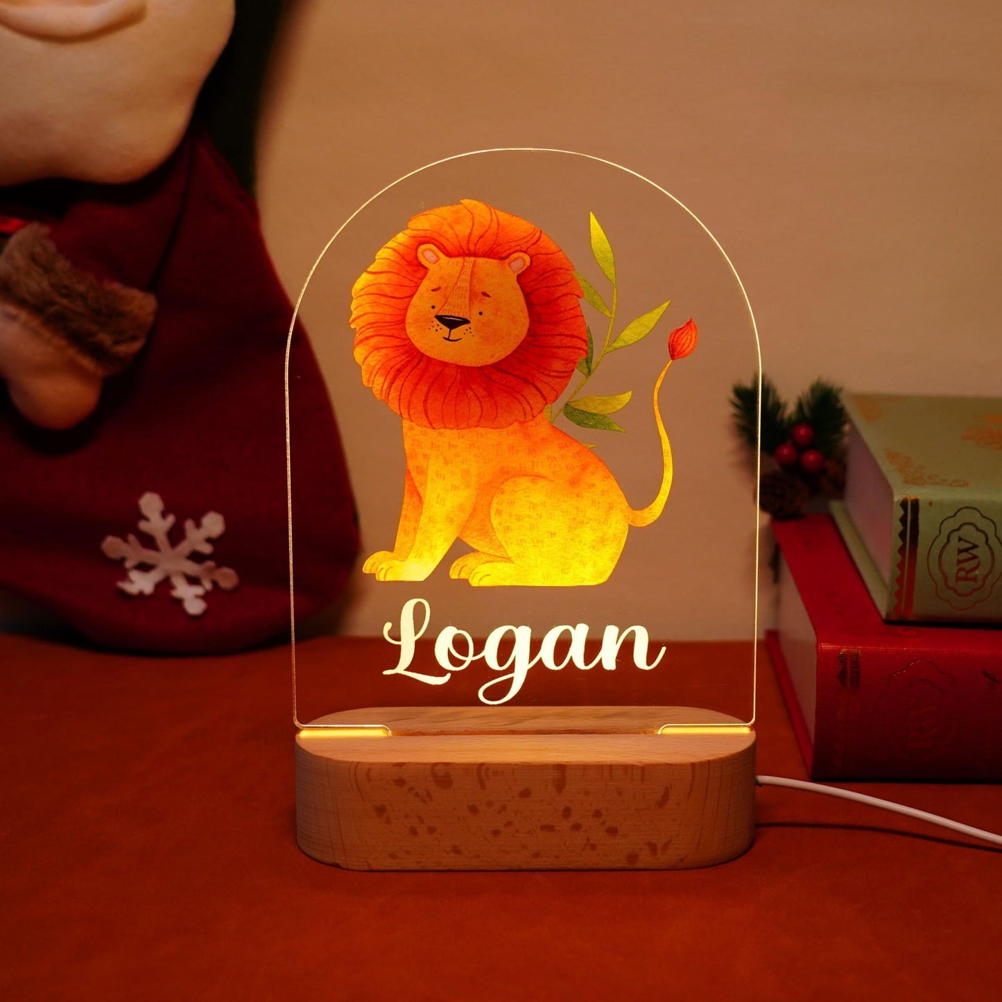 Lampe Personnalisée Bébé - Lion - lit-de-bebe