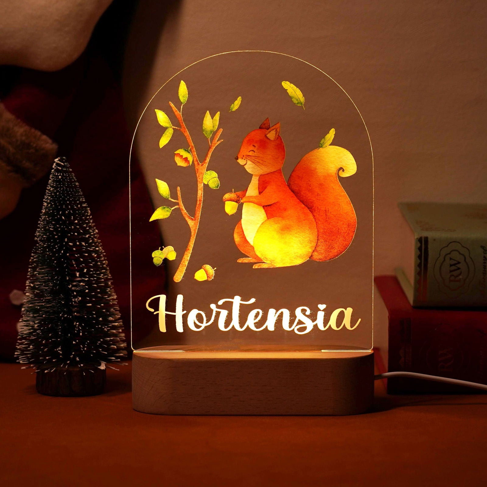 Lampe Personnalisée Bébé - Écureuil