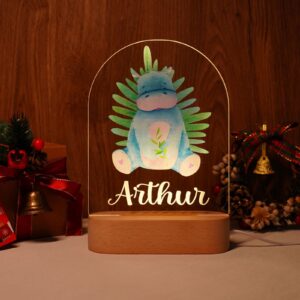 Lampe Personnalisée Bébé - Hippopotame