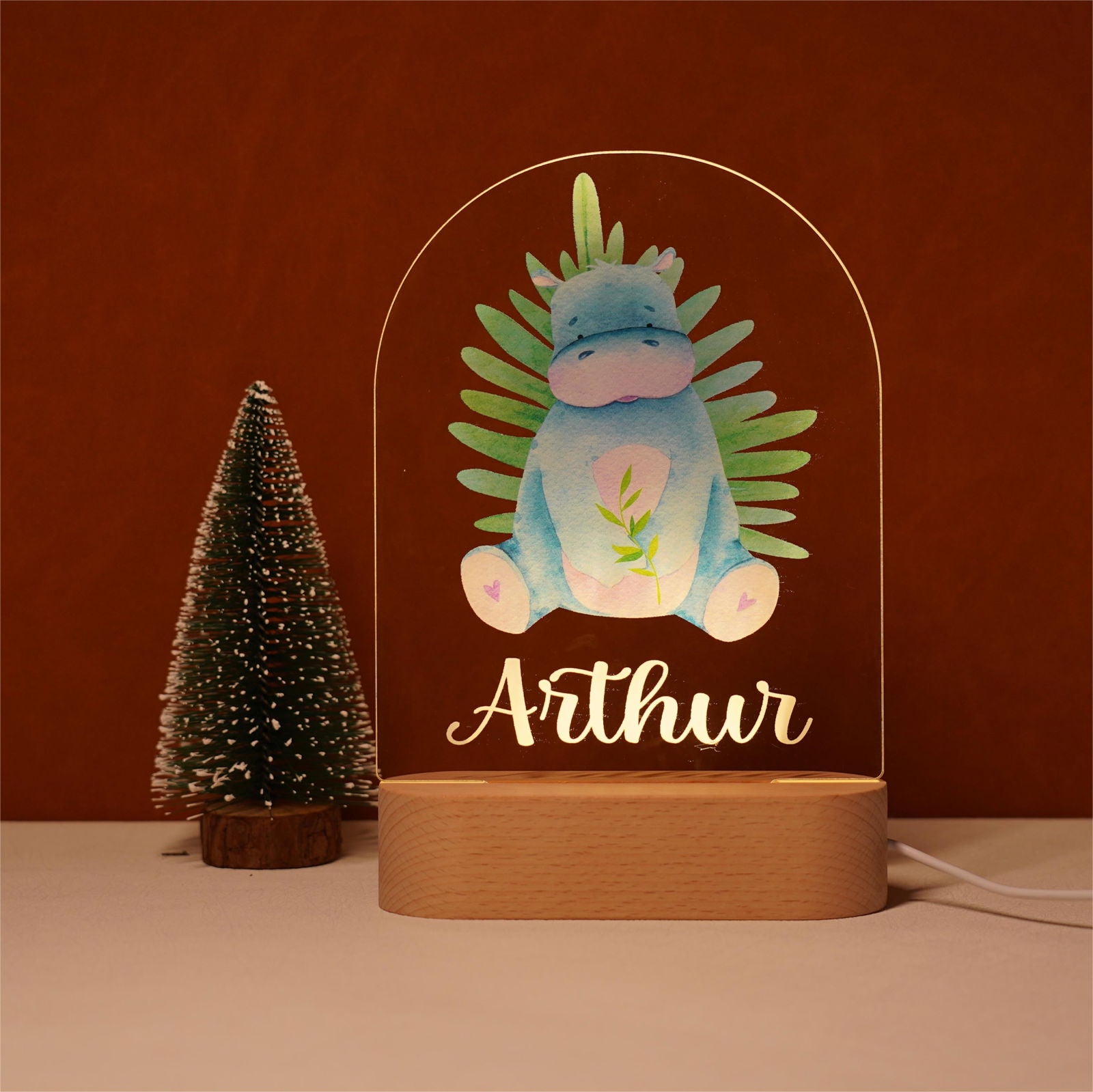 Lampe Personnalisée Bébé - Hippopotame – Image 2