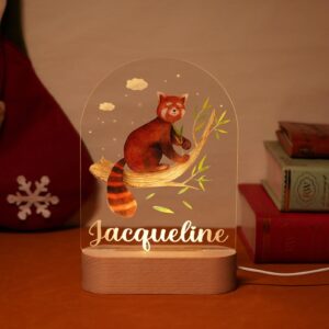 Lampe Personnalisée Bébé - Panda Roux