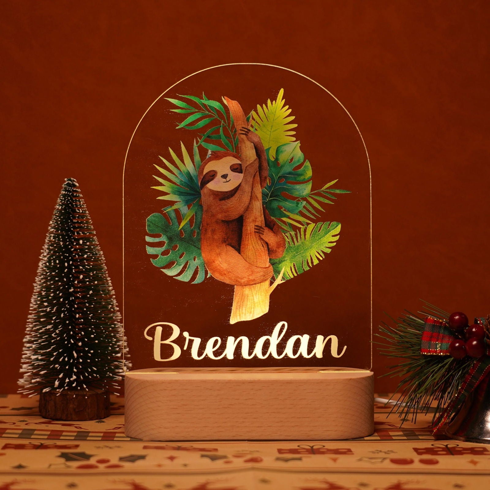 Lampe Personnalisée Bébé - Paresseux