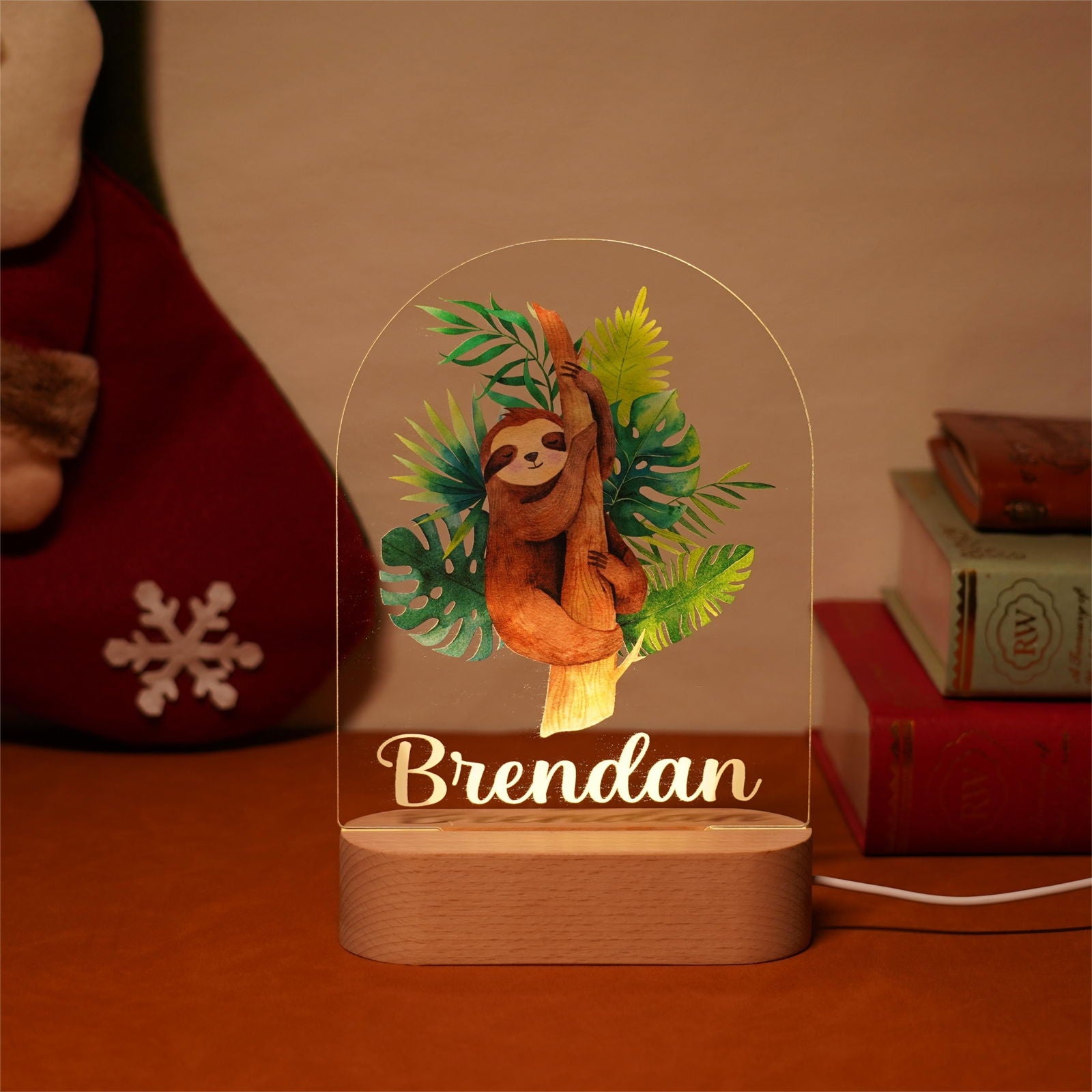 Lampe Personnalisée Bébé - Paresseux – Image 2