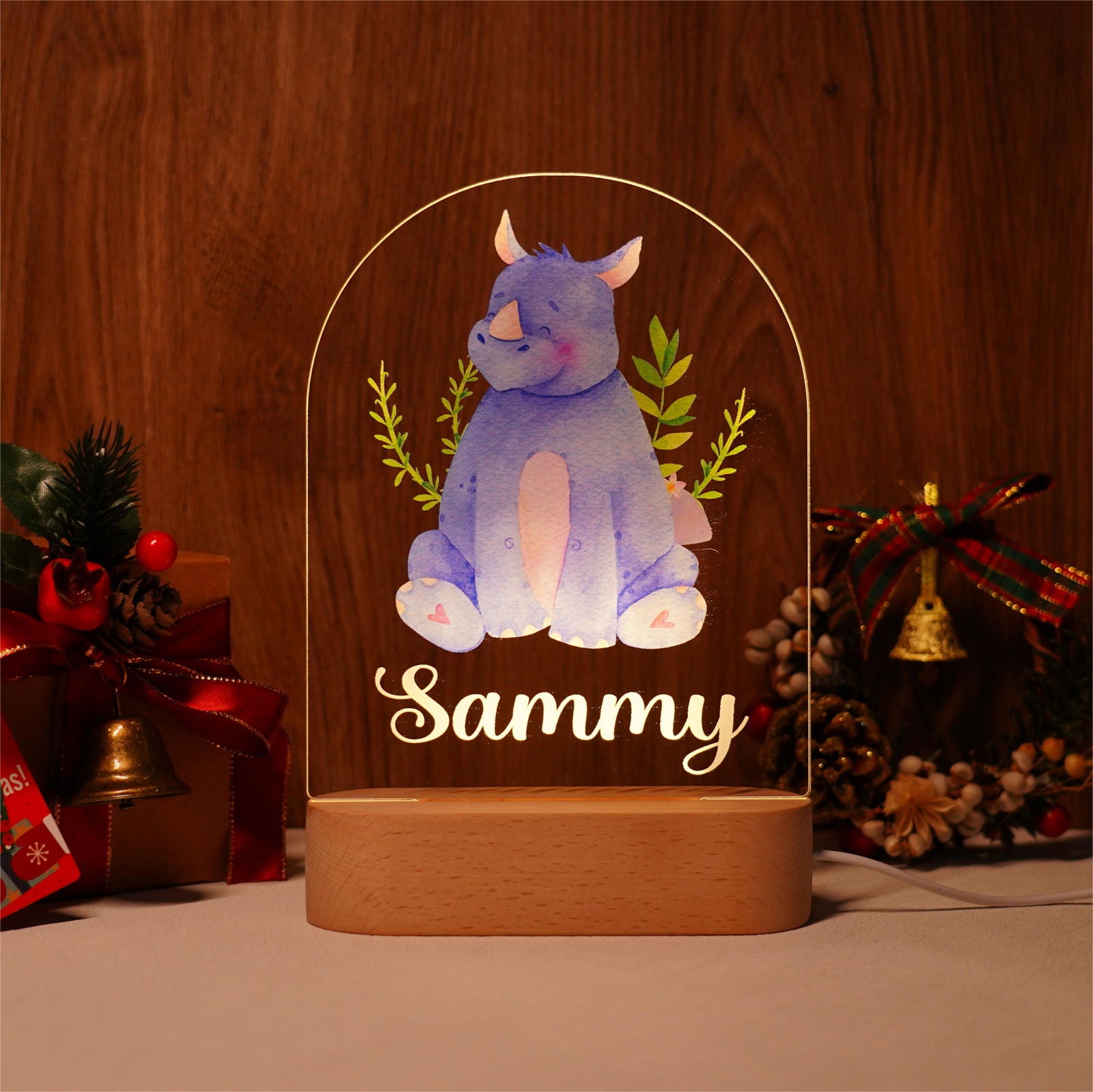 Lampe Personnalisée Bébé - Rhinocéros – Image 2