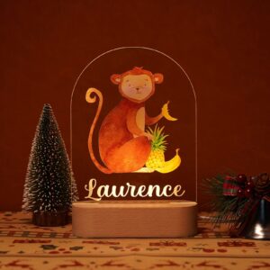 Lampe Personnalisée Bébé - Singe