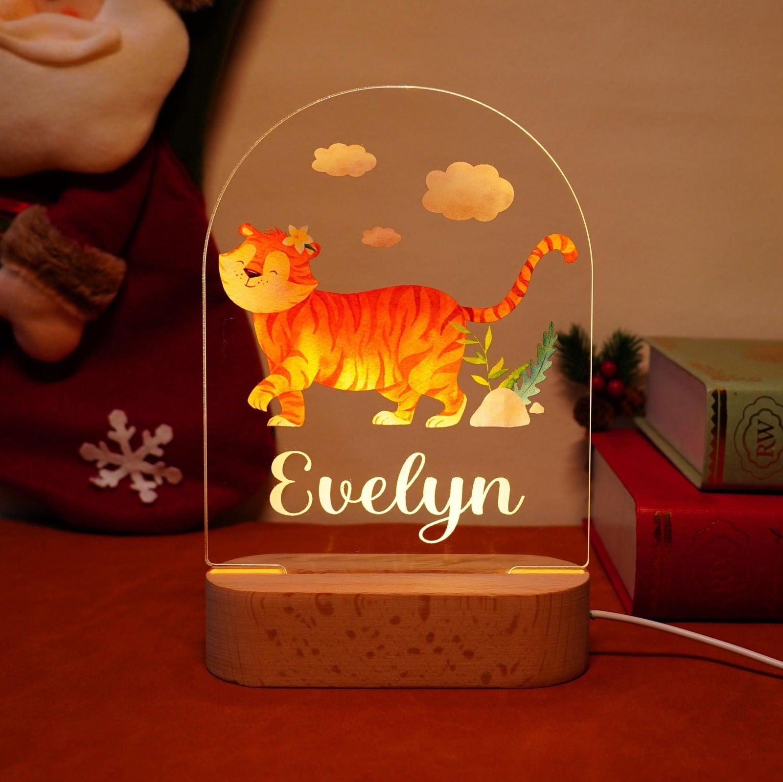 Lampe Personnalisée Bébé - Tigre