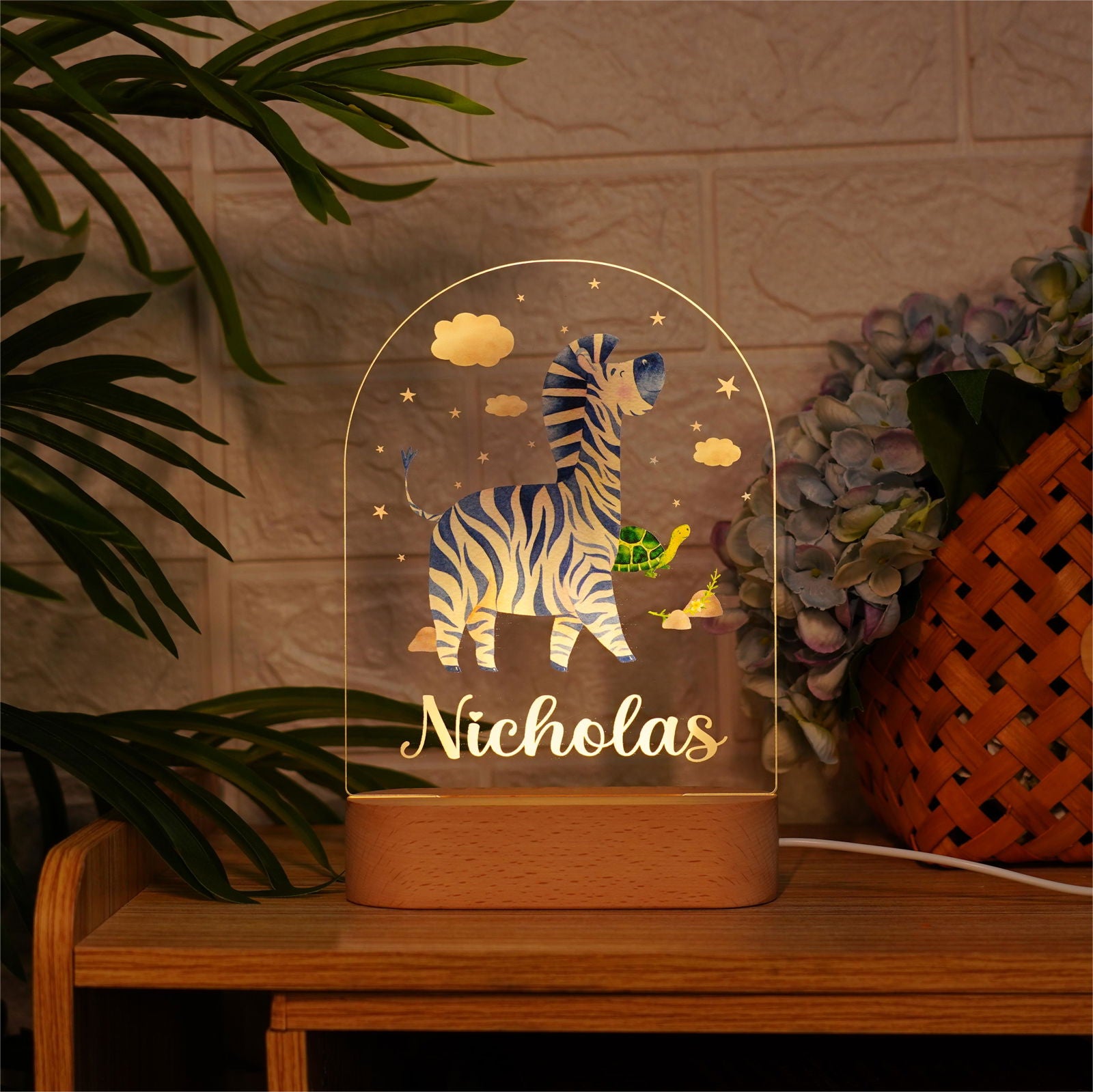 Lampe Personnalisée Bébé - Zèbre – Image 2