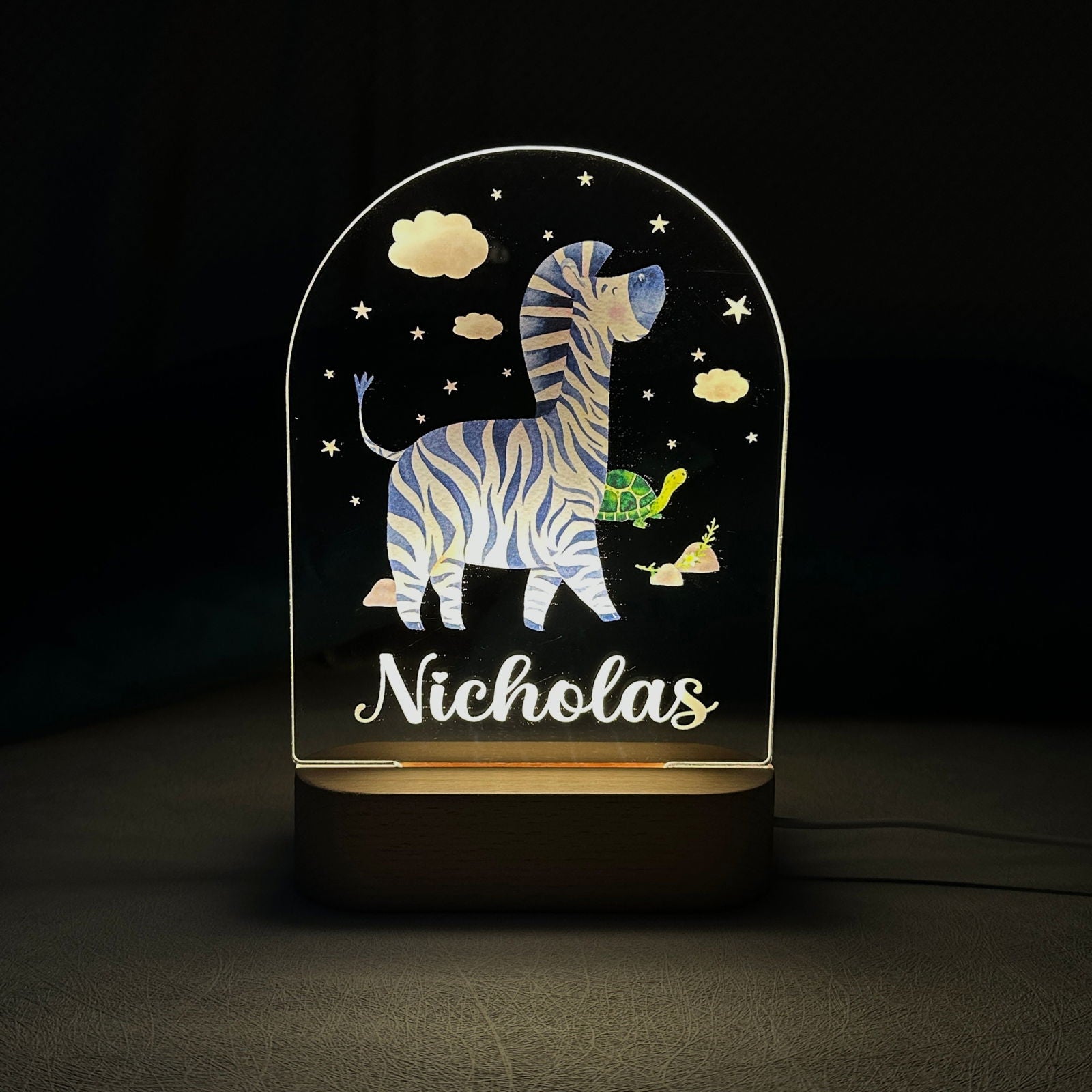 Lampe Personnalisée Bébé - Zèbre – Image 3